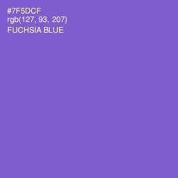 #7F5DCF - Fuchsia Blue Color Image